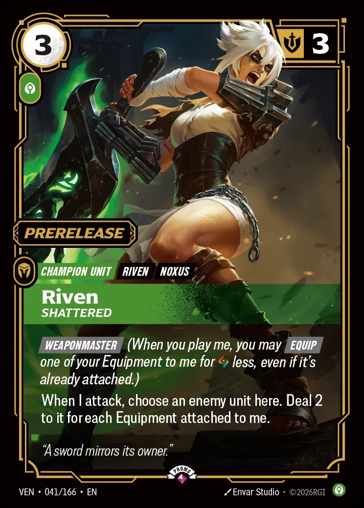 Riven, Shattered